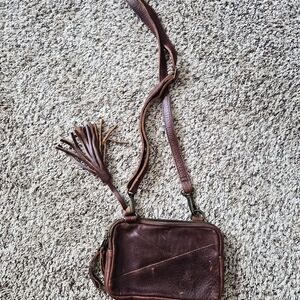 Portland Leather Rich Brown Crossbody Bag